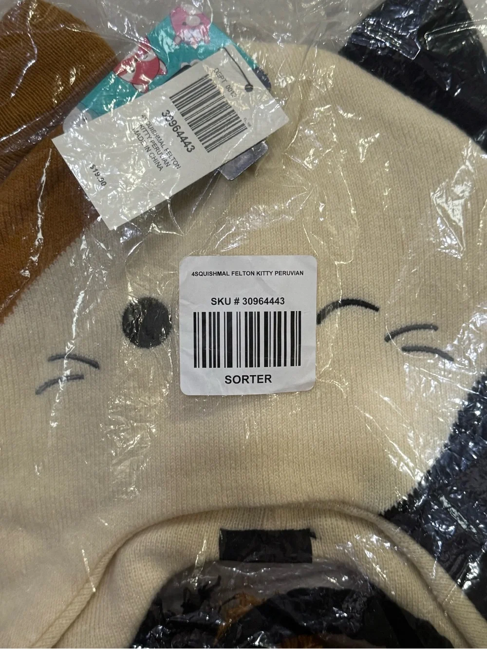NWT Hot Topic Squishmallows Felton kitty peruvian tassel beanie
